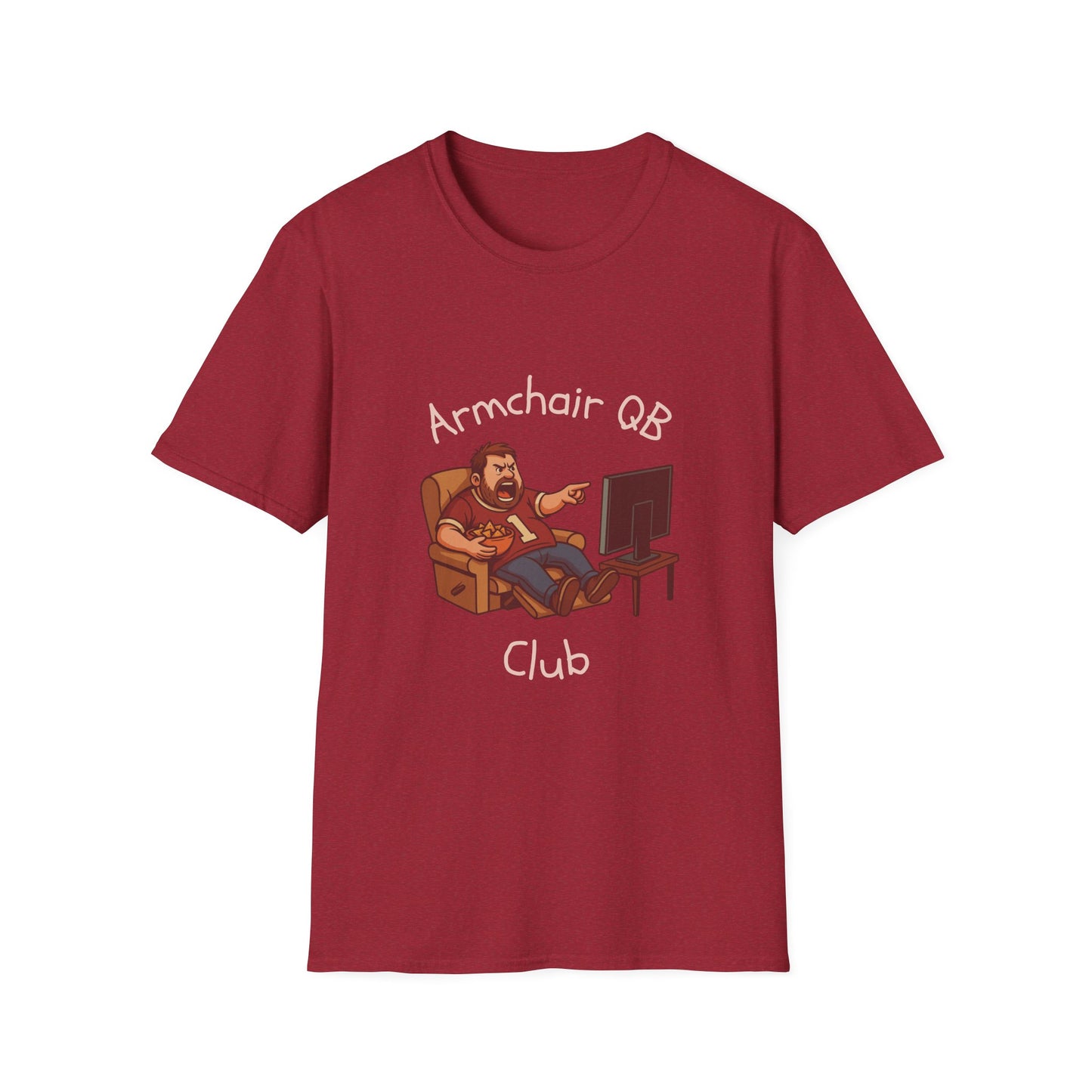 Armchair QB Club Tee π Funny Dad Sports Fan Shirt β Unisex Softstyle T-shirt
