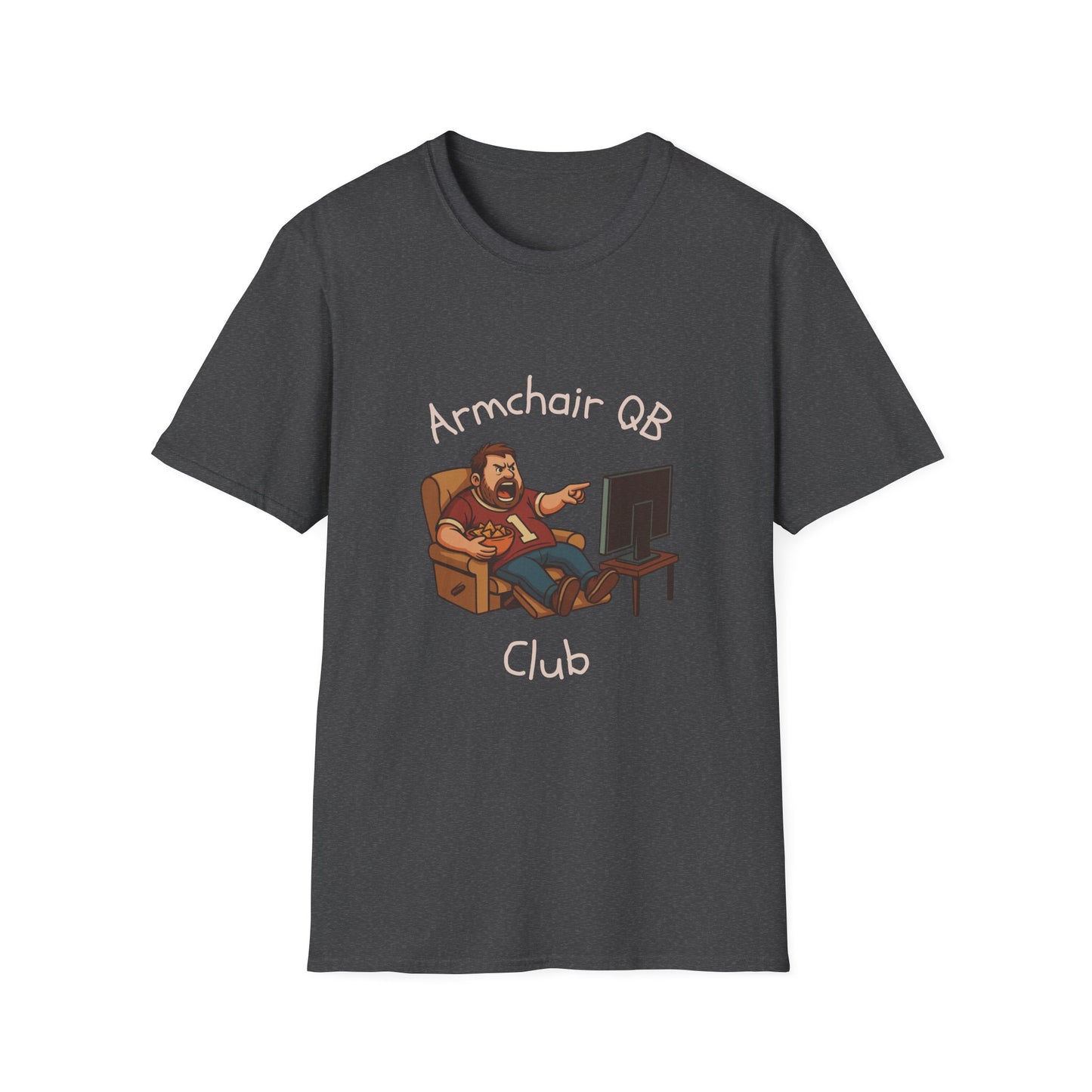 Armchair QB Club Tee π Funny Dad Sports Fan Shirt β Unisex Softstyle T-shirt