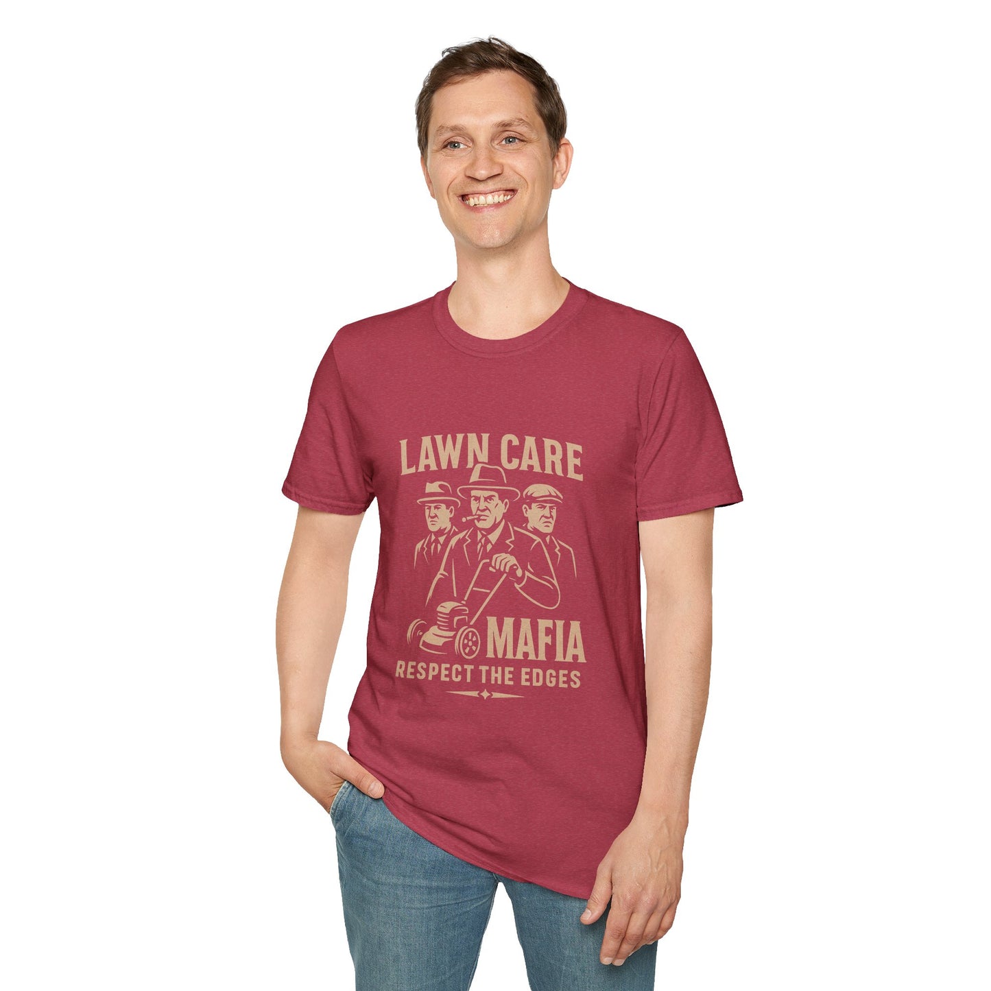 Lawn Care Mafia β Respect the Edges Tee πΏ Funny Grass Dad & Mafia Lover Shirt