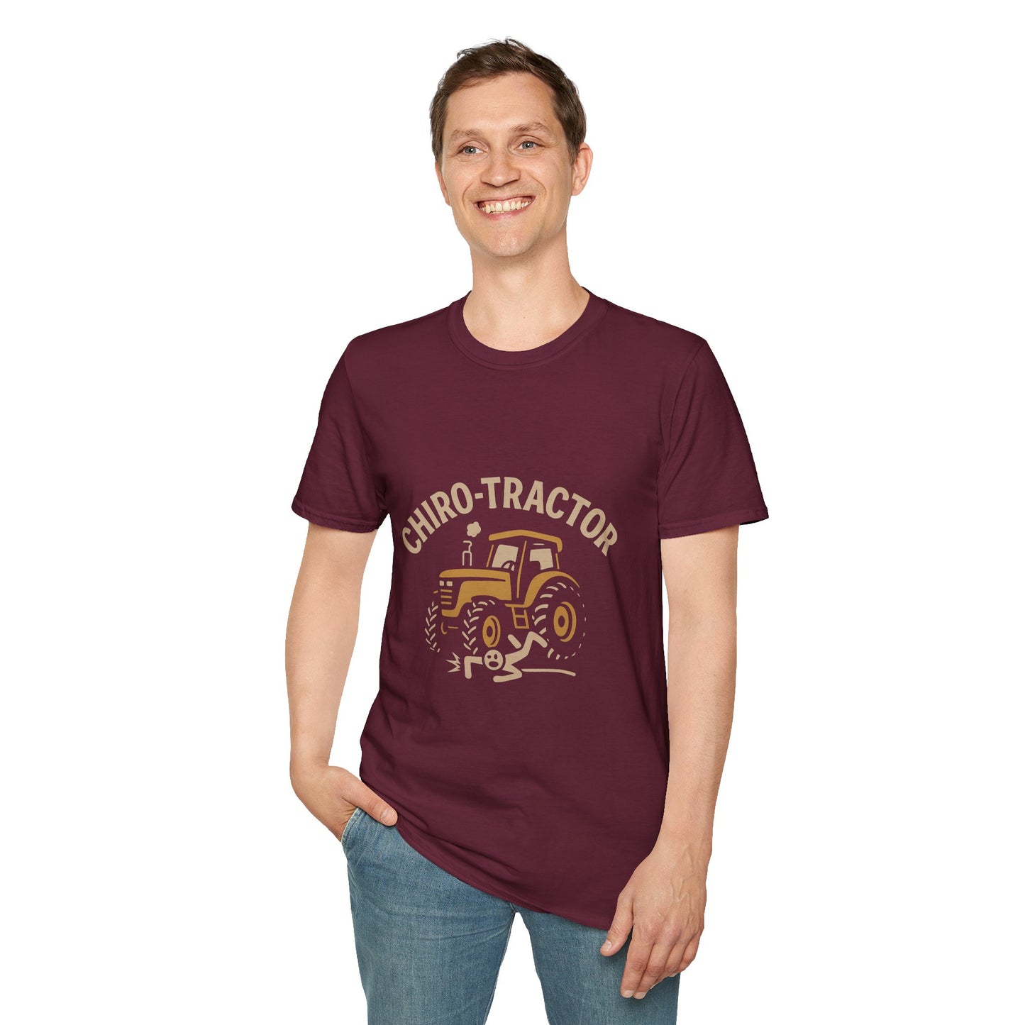Chiro‑Tractor Tee 🚜 | Funny Chiropractor & Farm Life Tee – Unique Gift