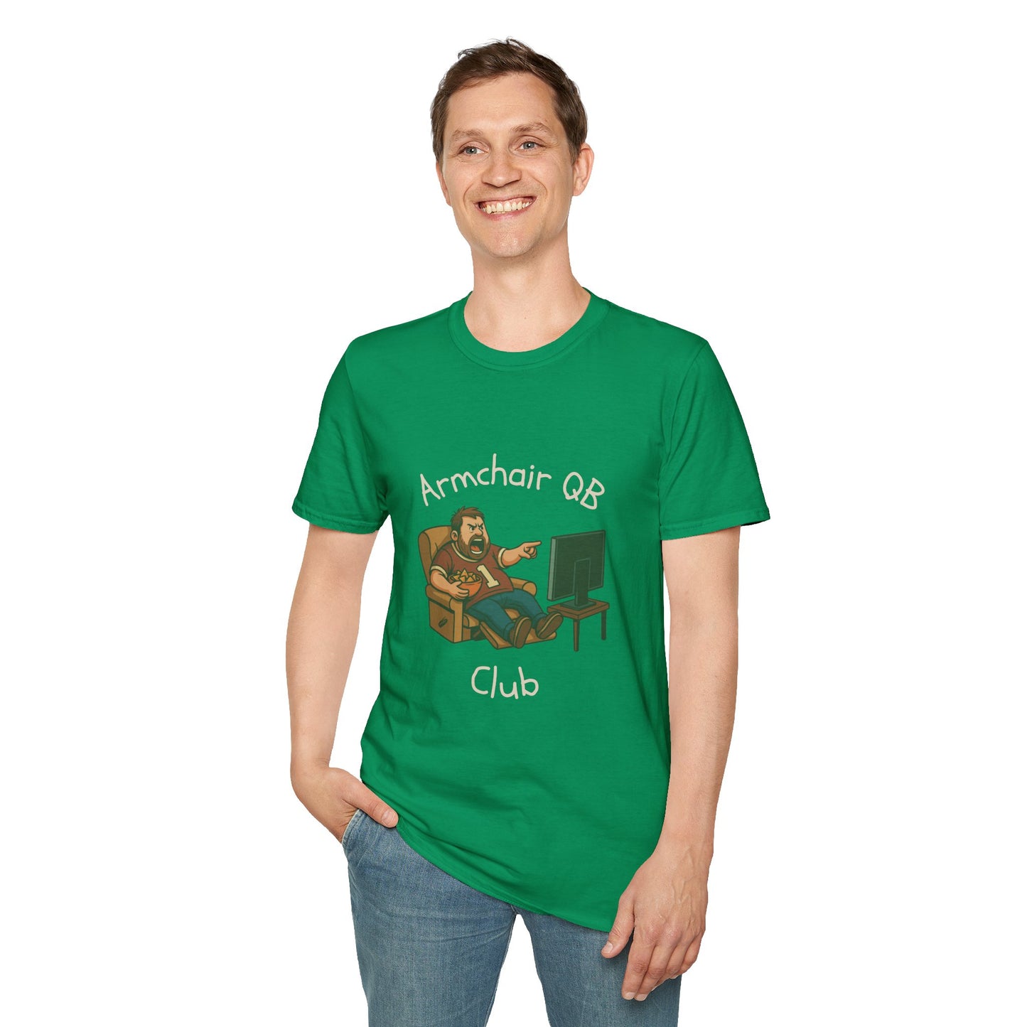Armchair QB Club Tee π Funny Dad Sports Fan Shirt β Unisex Softstyle T-shirt
