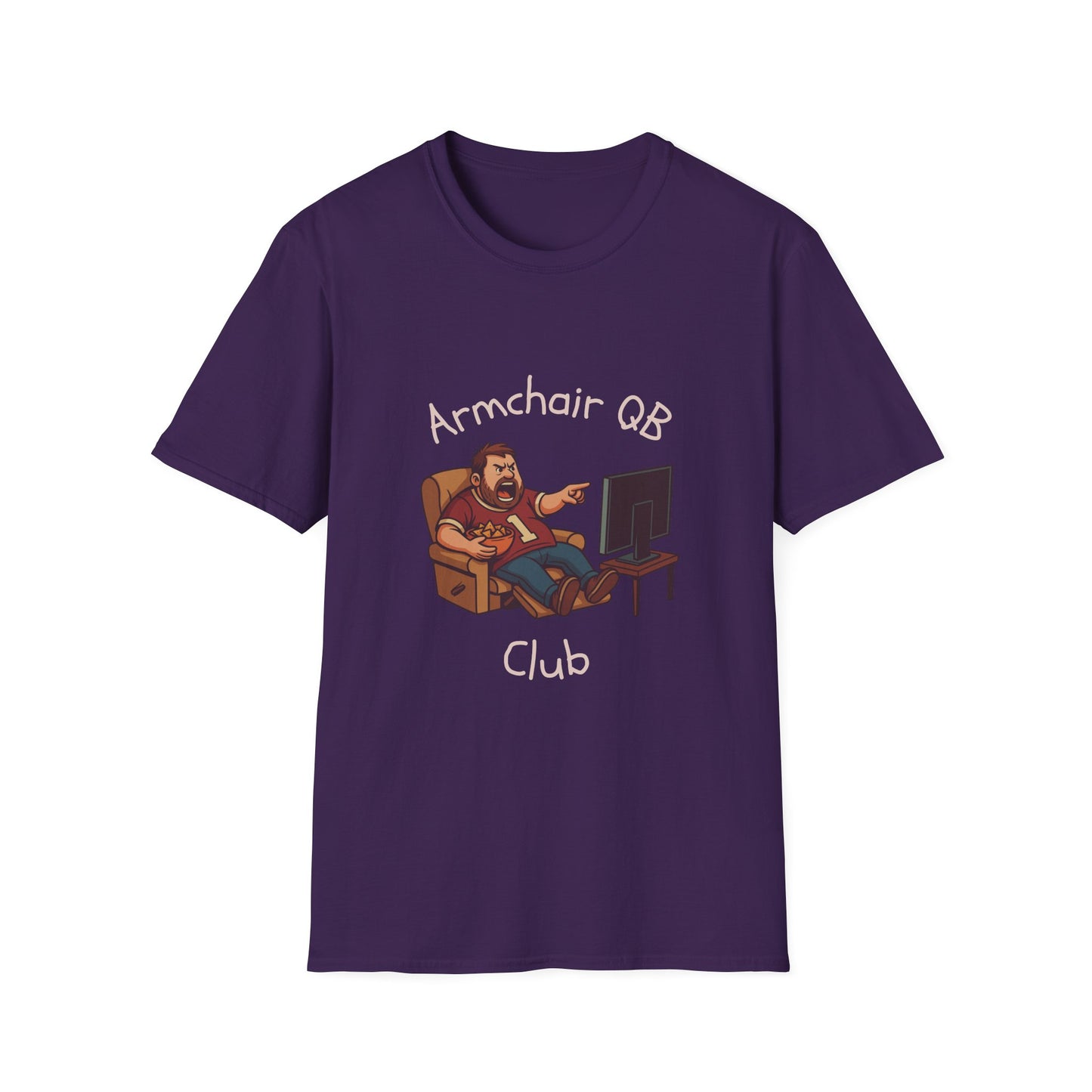 Armchair QB Club Tee π Funny Dad Sports Fan Shirt β Unisex Softstyle T-shirt
