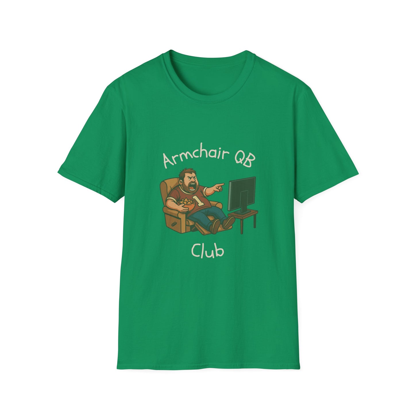 Armchair QB Club Tee 🏈 Funny Dad Sports Fan Shirt – Unisex Softstyle T-shirt