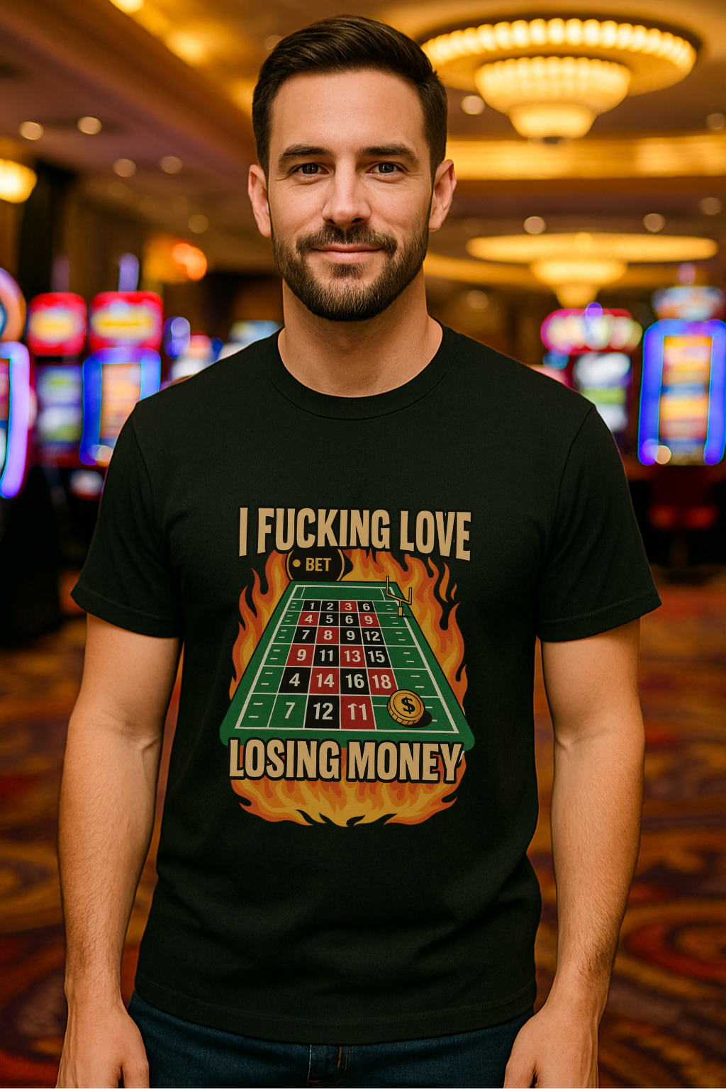I F*ing Love Losing Money Tee 🎲 | Funny Gambling & Sports Betting Parody Shirt