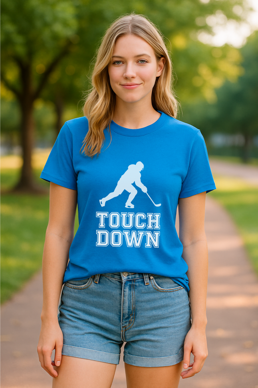 Touchdown Hockey Tee 🏒🏈 | Ironic Hockey Parody Shirt – Funny Sports Humor